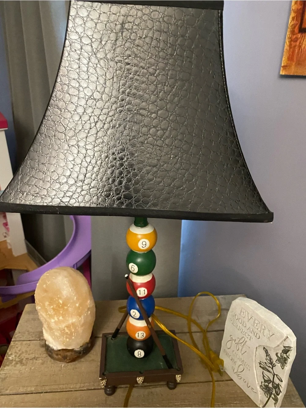 2004 Orion’s Billards Pool Themed Accent Table Lamp Works Great Pool Table
